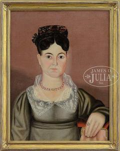 SMITH Royall Brewster 1801-1849,PORTRAIT OF A WOMAN IN GRAY DRESS,James D. Julia US 2017-02-10