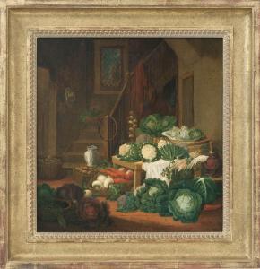 SMITH Samuel Mountjoy,Interior scene with a table overflowing with produ,Eldred's 2016-04-08