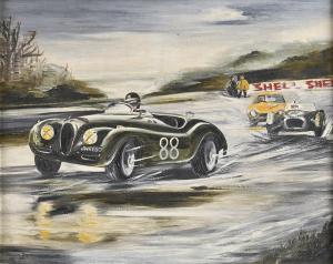 SMITH Sylvia,Jaguar XK120 in the Lead,1965,Mellors & Kirk GB 2024-01-09