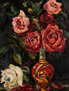 Smith t,STILL LIFE STUDY, ROSES,1921,McTear's GB 2013-12-12