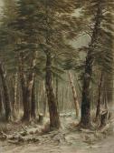 SMITH Thomas Lochlan 1835-1884,''Woods in Winter'',1873,Shannon's US 2004-10-21
