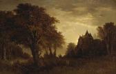 SMITH Thomas Lochlan 1835-1884,A wooded landscape with a manor house in thedistan,Bonhams 2009-02-22