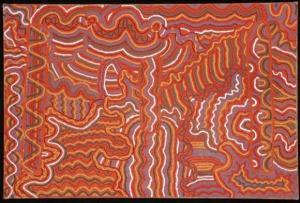 SMITH TJAPALTJARRI Patrick,Serpent arc-en-ciel à Sturt Creek,1997,Cornette de Saint Cyr 2011-05-09