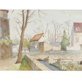 SMITH Wallace Hendon 1901-1990,Parisian river village scene,1927,Ripley Auctions US 2019-10-19