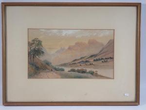 SMITH Wallace Hendon,river landscape with mountains,Smiths of Newent Auctioneers 2024-01-04