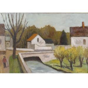 SMITH Wallace Hendon 1901-1990,"Senlis" French village scene,Ripley Auctions US 2019-10-19