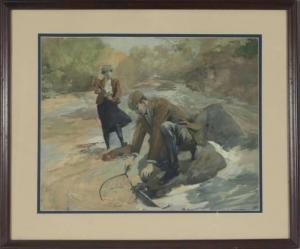 SMITH Walter Granville 1870-1938,Trout Fishing in a Stream,Copley US 2022-03-05