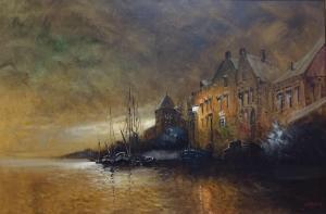 SMITH WF,River scene, a nocturne,Gilding's GB 2020-01-07