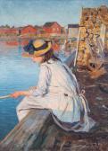 SMITH Wilhelm 1867-1949,Girl fishing,1893,Bukowskis SE 2013-12-03