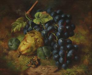 SMITH William H,Still life of a pear, plums and a bunch of grapes ,1882,Sworders 2021-06-29