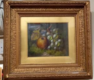 SMITH William H 1863-1884,still life of apple and grapes,Henry Adams GB 2021-11-11