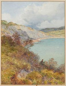 SMITH William Harding 1848-1922,Vue de la baie de Charmouth près de Lymes Regis,Horta BE 2019-06-17