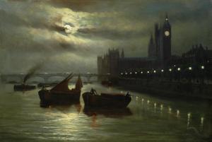 SMITH WILLIAMSON John 1866-1976,The Palace of Westminster by moonlight,Bonhams GB 2015-11-24