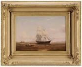 SMITH Xanthus Russell 1838-1929,Brig. Outward Bound/Hampton Roads,1865,Brunk Auctions US 2017-05-19