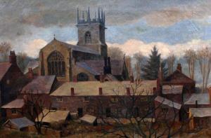 SMITHIES John Jeffrey 1954,Church View Seen Across the Artisan Cot,Rowley Fine Art Auctioneers 2009-02-24