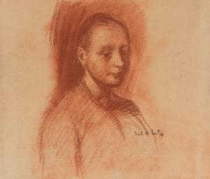 SMITS Jakob 1855-1928,Portrait of a girl,De Vuyst BE 2018-05-19