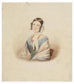 SMYTH Emily 1850-1874,Portrait de femme à la coiffe,Tradart Deauville FR 2020-03-29