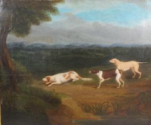SMYTH James 1780-1843,Sporting Dogs Pointing in a Landscape,1834,Halls GB 2014-04-16