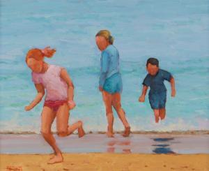 SMYTH Norman J. 1933,CHILDREN BY THE SEA,Ross's Auctioneers and values IE 2024-03-20