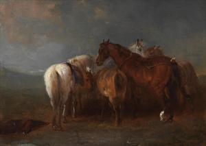 SMYTHE Edward Robert 1810-1899,Ponies by a feed trough,Bonhams GB 2024-03-14