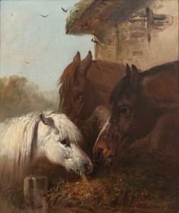SMYTHE Edward Robert 1810-1899,Three horses grazing,Woolley & Wallis GB 2023-09-05