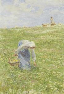 SMYTHE Lionel Percy 1839-1918,Gathering dandelions,1905,Bonhams GB 2016-03-02