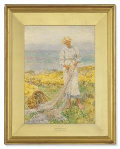 SMYTHE Lionel Percy 1839-1918,Mending nets,1911,Christie's GB 2021-09-30