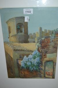 SMYTHE Minnie 1872-1955,Italian bell tower,Lawrences of Bletchingley GB 2018-07-17