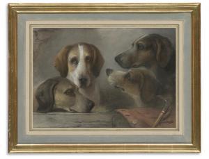 SMYTHE R P 1900-1900,WAITING FOR THE HUNTSMAN: FOUR FOX HOUNDS,Sotheby's GB 2012-09-24