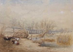 SMYTHE Thomas 1825-1907,Cattle grazing by a meandering river,Keys GB 2024-03-28