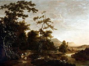 SNELLINCK Jan III 1640-1690,Italianiserend landschap met herder en vee op de v,Venduehuis 2012-11-21