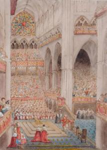 SNEYD WALTER 1809-1888,The Coronation of Queen Victoria, Westminster Abbey,Dreweatts GB 2015-04-14