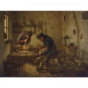 SNICK van Joseph 1860-1945,clog makers at work,Sotheby's GB 2006-04-24