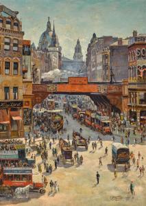 SNIJDERS Christian 1881-1943,View of Fleet Street,Sotheby's GB 2022-12-14
