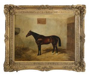 SNOW John Wray 1801-1854,A chestnut hunter in a stable, 'MP',1840,Adams IE 2019-10-15