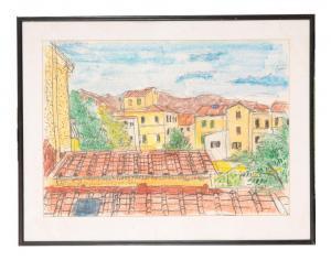 SNOW Peter 1927-2008,'Sienna' vibrant townscape looking over the terrac,Duke & Son GB 2024-01-25