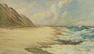 SNOW W.Francis 1800-1900,Sand Dunes and Crashing Waves,1946,Skinner US 2014-02-12