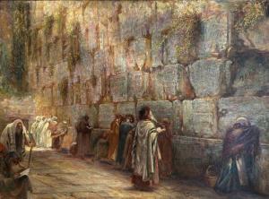 SNOWMAN Isaac 1874-1947,The western wall,1922,Matsa IL 2023-06-25