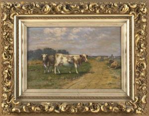 SNYDER William Henry 1829-1910,Cows on a country road,Eldred's US 2017-08-03