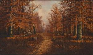 SNYDER William McKendree 1849-1930,Road through a fall landscape,John Moran Auctioneers 2022-05-10