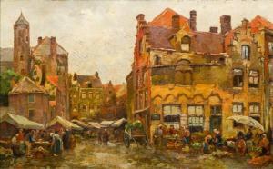 SNYDERS Christian 1914-1940,Street Market,20th century,Rowley Fine Art Auctioneers GB 2018-11-20