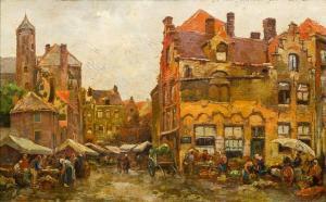 SNYDERS Christian 1914-1940,Street Market,Rowley Fine Art Auctioneers GB 2018-09-11