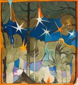 SOŁTYK KOC Maria,Starry night - cover illustration to "Swierszczyk",1979,Desa Unicum PL 2019-11-07