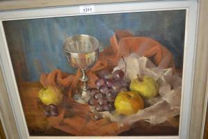 SOAR Ellen,Still life study of fruit and a silver goblet,Lawrences of Bletchingley GB 2016-10-18
