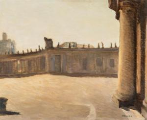 SOBRERO Emilio 1890-1964,Roma, Piazza San Pietro,Finarte IT 2023-03-02