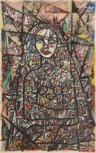 SOBRINO Carlos 1909-1971,retrato de mujer,1966,FAAM Miami US 2020-07-05