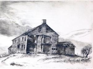 SODERBERG Yngve Edward 1896-1971,abandoned farmhouse in disrepair,Winter Associates US 2022-10-03