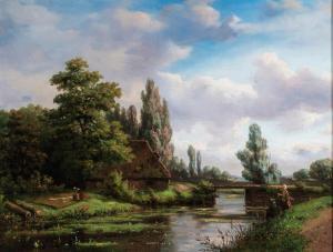 SOETERIK Theodor 1810-1883,Sunny afternoon by the River,AAG - Art & Antiques Group NL 2023-06-19