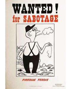 SOGLOW Otto 1900-1975,Wanted For Sabotage Firebug Ferdie,1942,Millon & Associés FR 2020-02-26