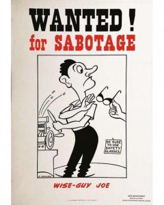 SOGLOW Otto 1900-1975,Wanted For Sabotage Wise-Guy Joe,1942,Millon & Associés FR 2020-02-26